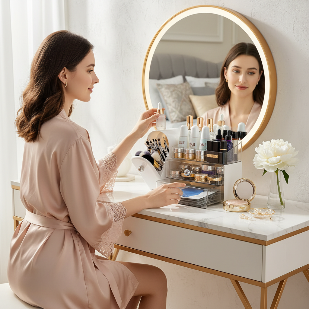 High-end Vanity Desk Makeup Organizer