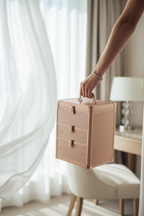 Makeup Box With 2 Drawers - Rose Gold