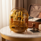 Large Capacity Transparent Makeup Organizers - Orange
