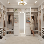 Full-Length Vanity Set With 8 Drawers & Shelves