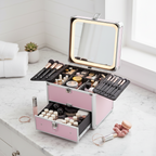 Makeup Case With Drawer - Icy Pink