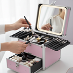 Makeup Case With Drawer - Icy Pink