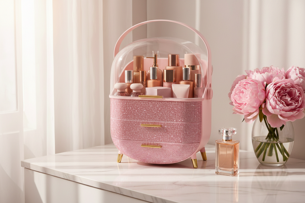 Bling Makeup Organizers - Silver