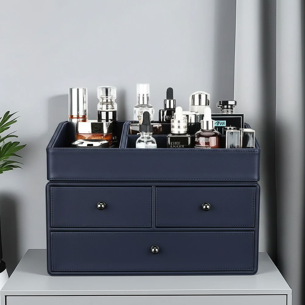 2 Tier Makeup Organizer With 3 Drawers