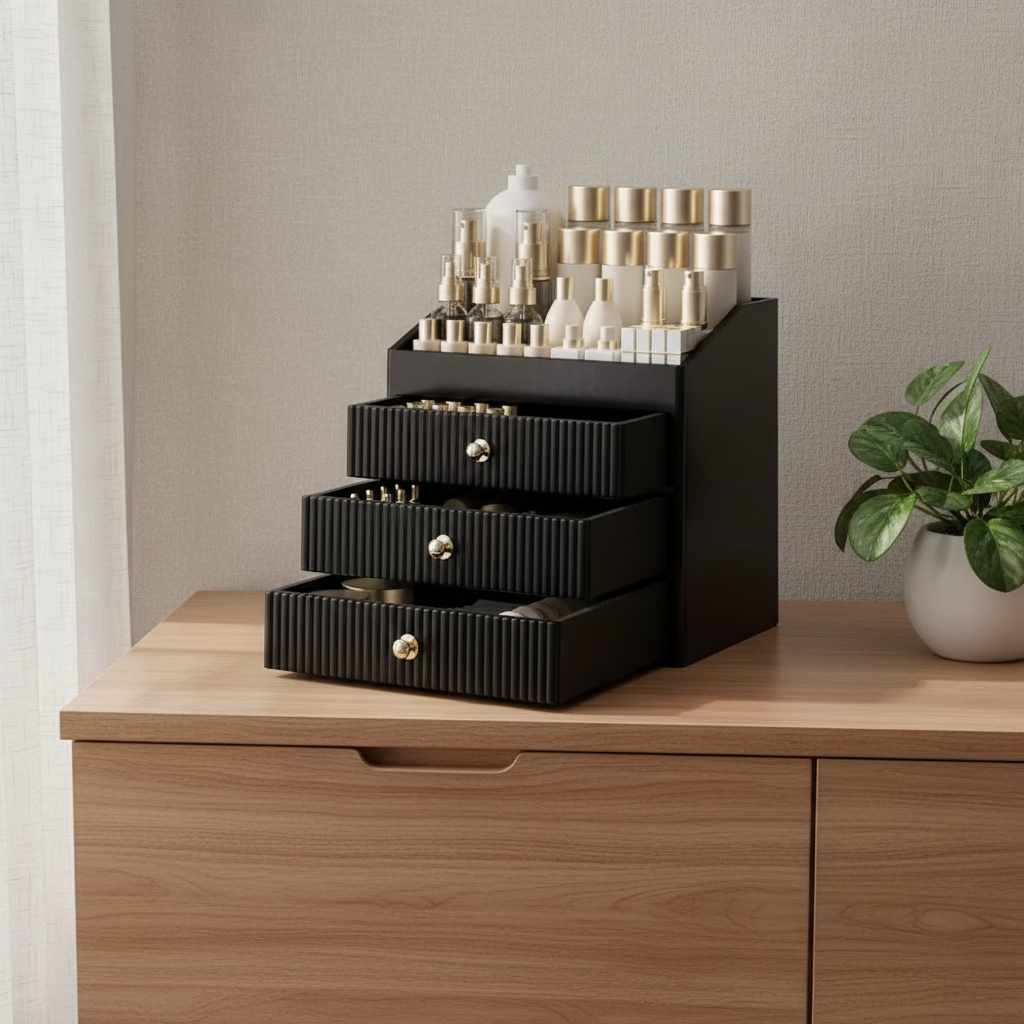 Makeup Organizer With 3 Drawers