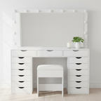 15 Drawers Vanity Set - White