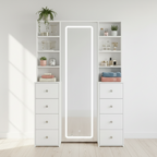 Full-Length Vanity Set With 8 Drawers & Shelves