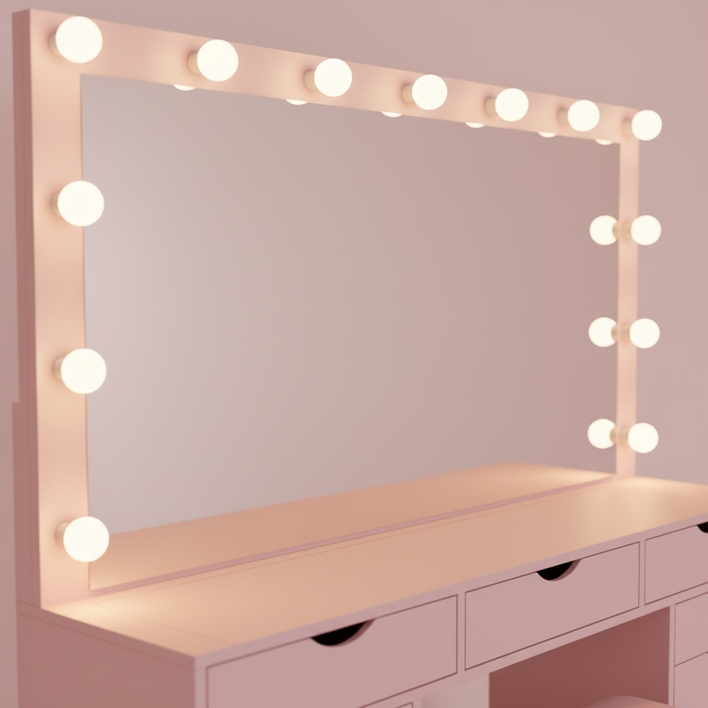 15 Drawers Vanity Set - Pink