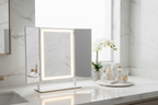 Tabletop Foldable Makeup Mirror With LED Light