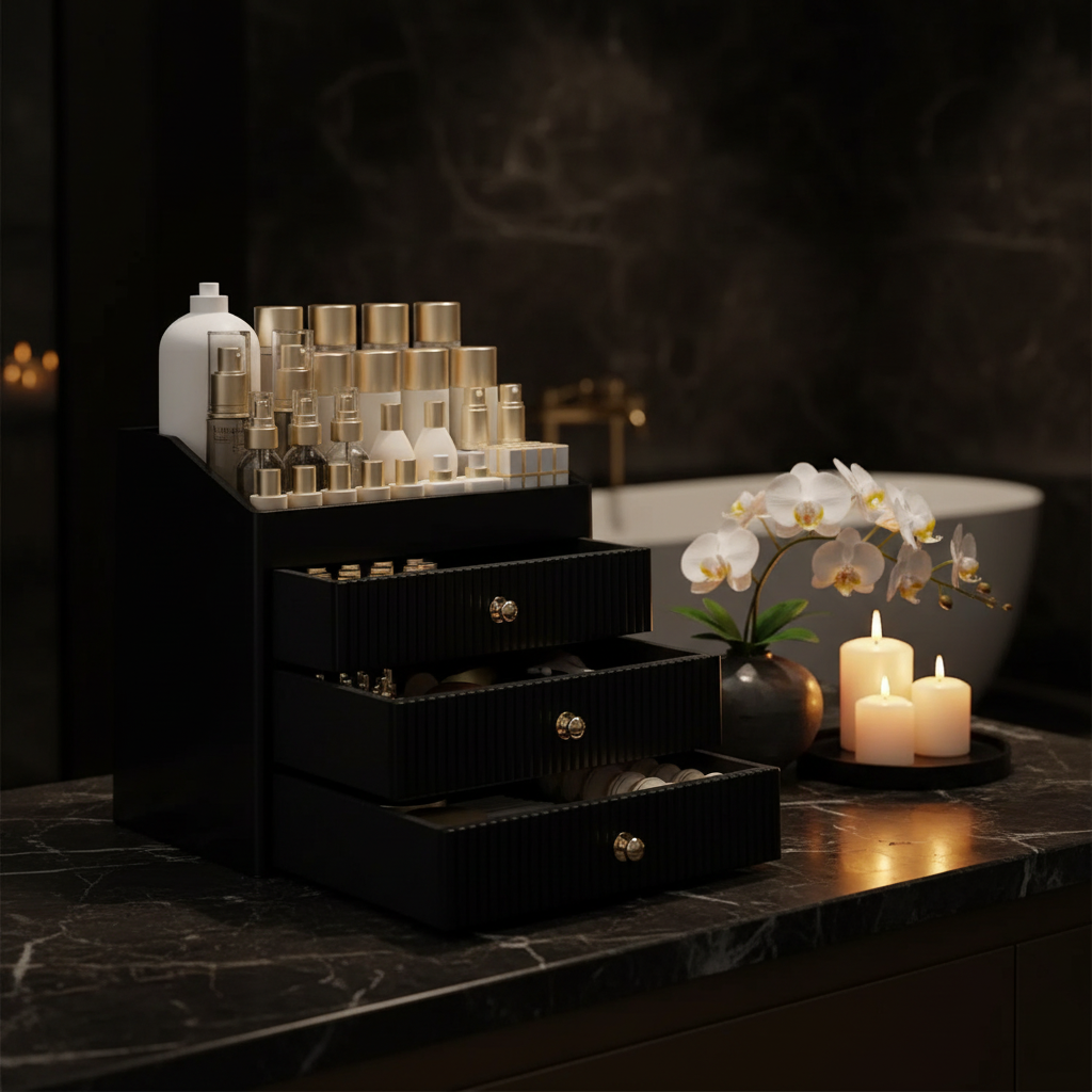 Makeup Organizer With 3 Drawers