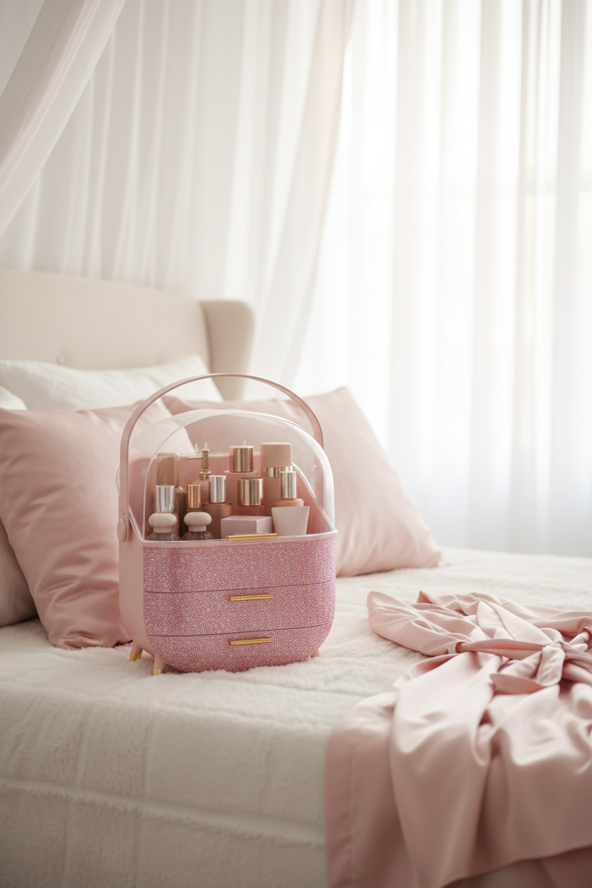 Bling Makeup Organizers - Pink