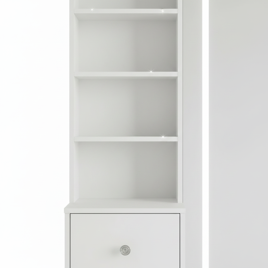 Full-Length Vanity Set With 8 Drawers & Shelves