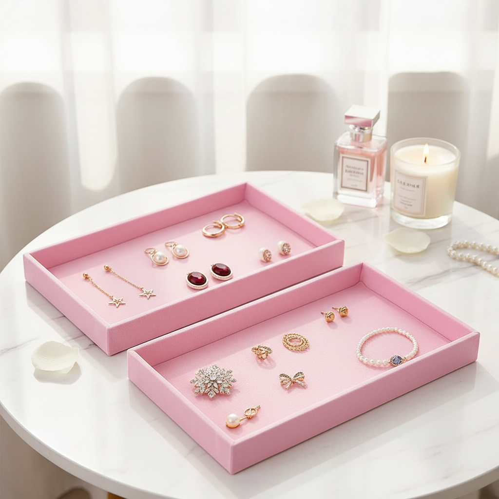 Jewelry Box Display Tray Set | Drawer Organizer | 2 Pcs