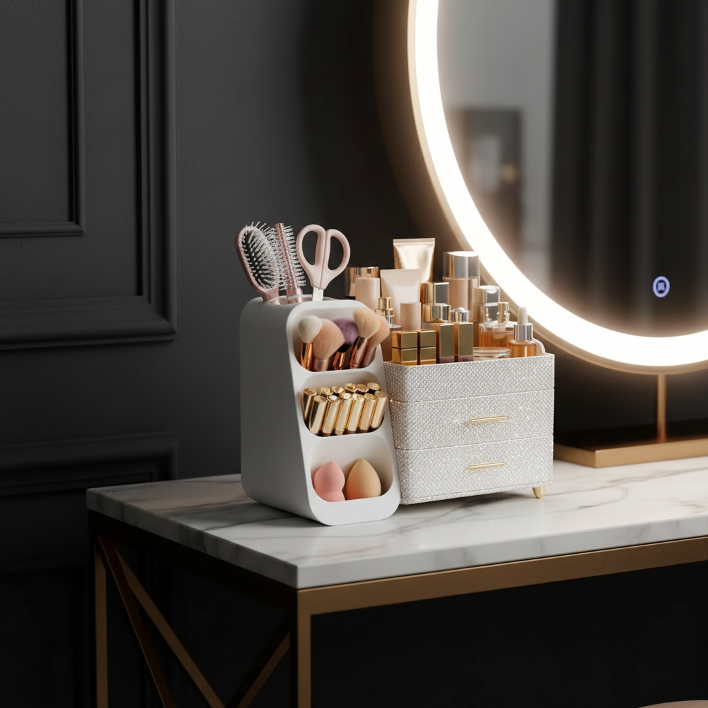 Large Capacity Makeup Organizer for Vanity