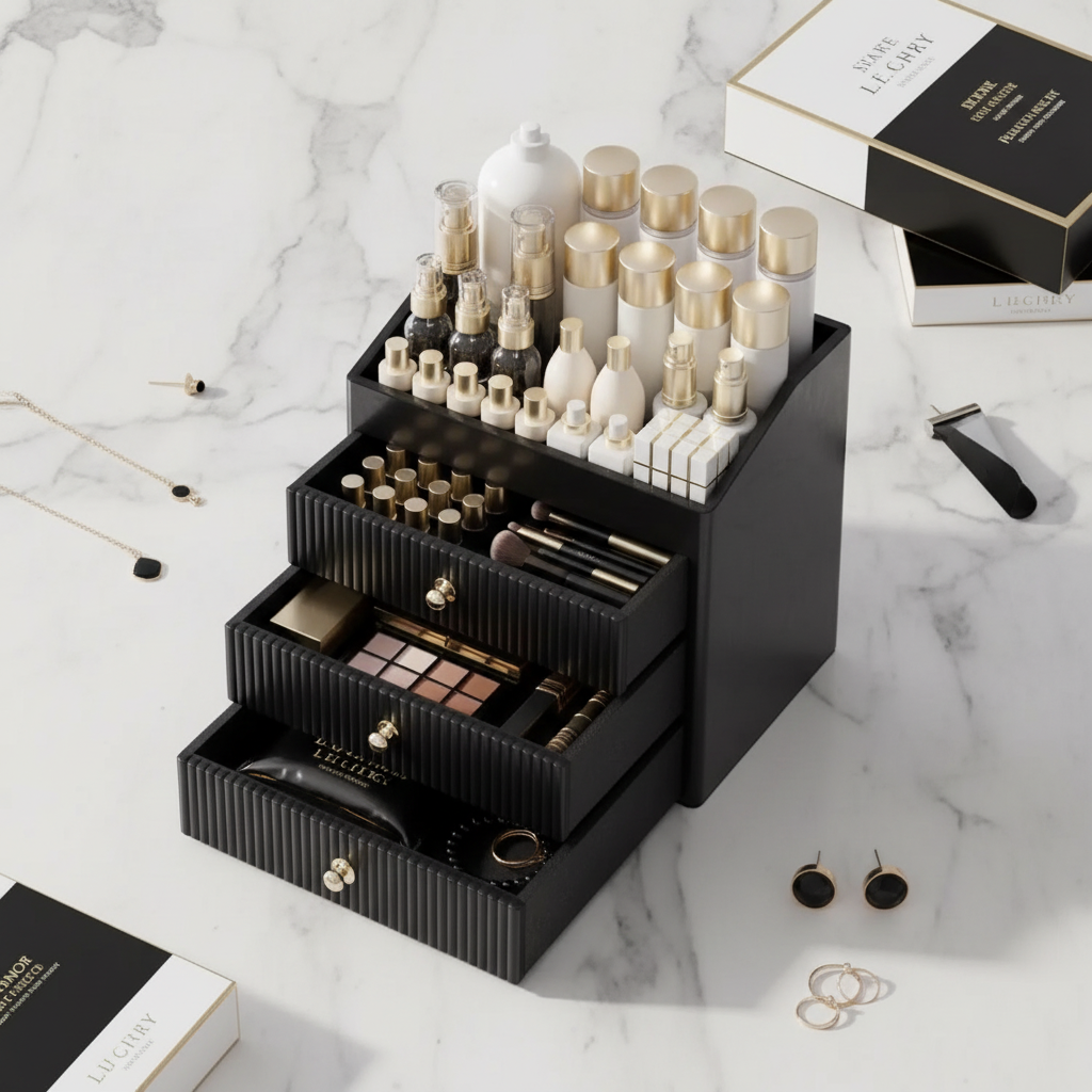 Makeup Organizer With 3 Drawers