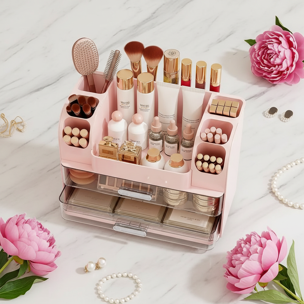 Makeup Organizer With 2 Drawers