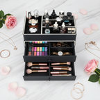 2 Tier Makeup Organizer With 3 Drawers