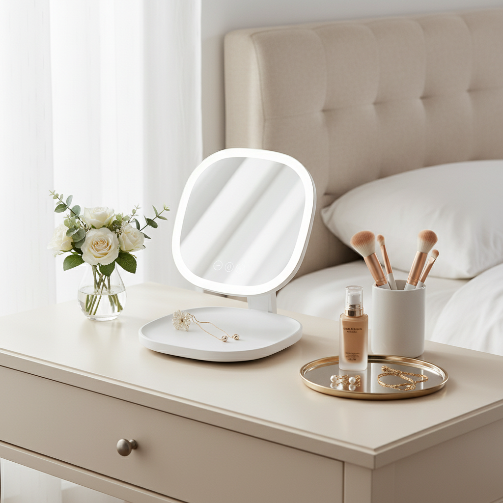 Tabletop LED Makeup Mirror