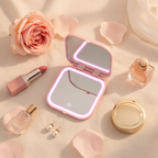 Double Sided Compact Makeup Mirror With Magnification