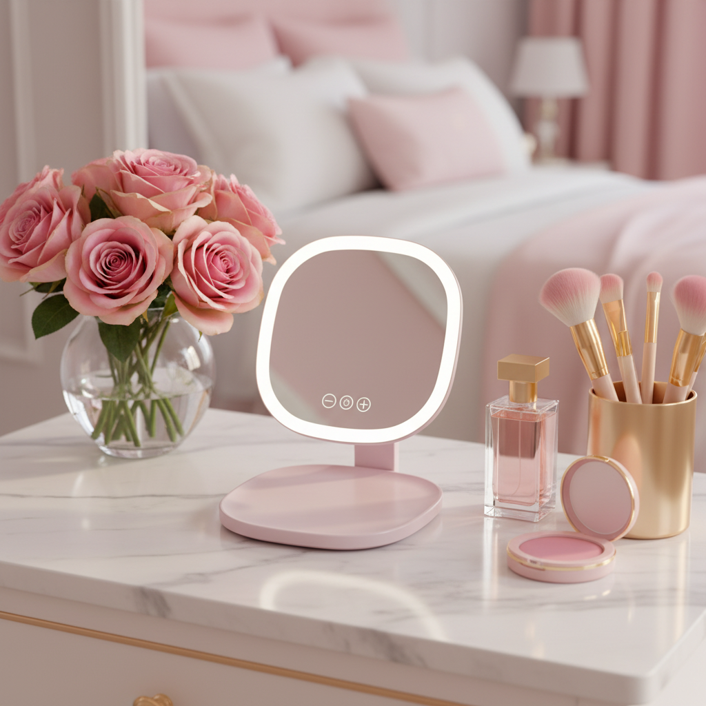 Tabletop LED Makeup Mirror
