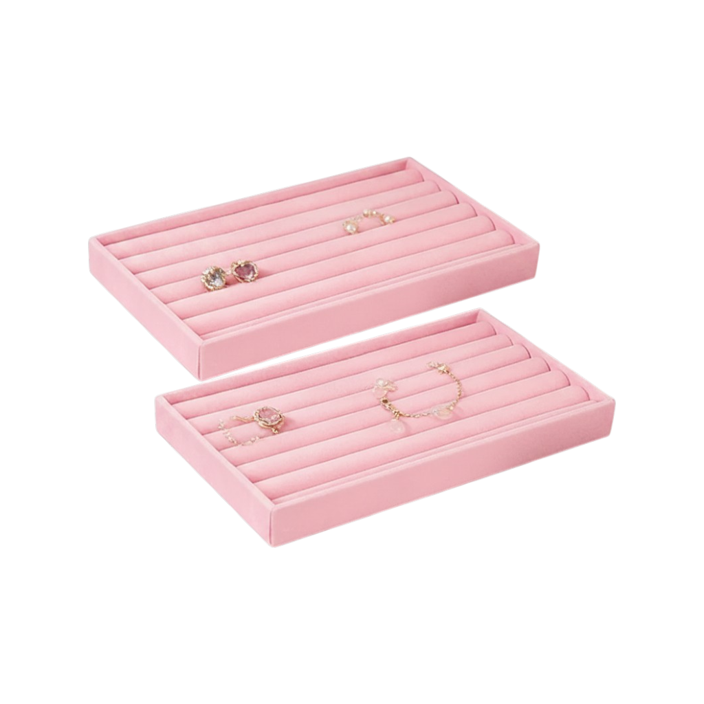 Jewelry Box Display Tray Set | Drawer Organizer | 2 Pcs