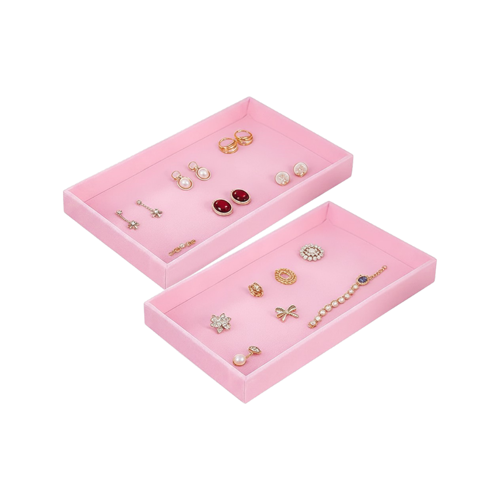 Jewelry Box Display Tray Set | Drawer Organizer | 2 Pcs