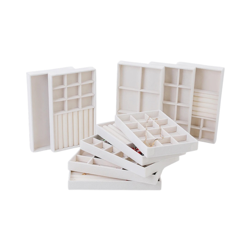 Jewelry Box Display Tray Set | Drawer Organizer | 8,10 Pcs