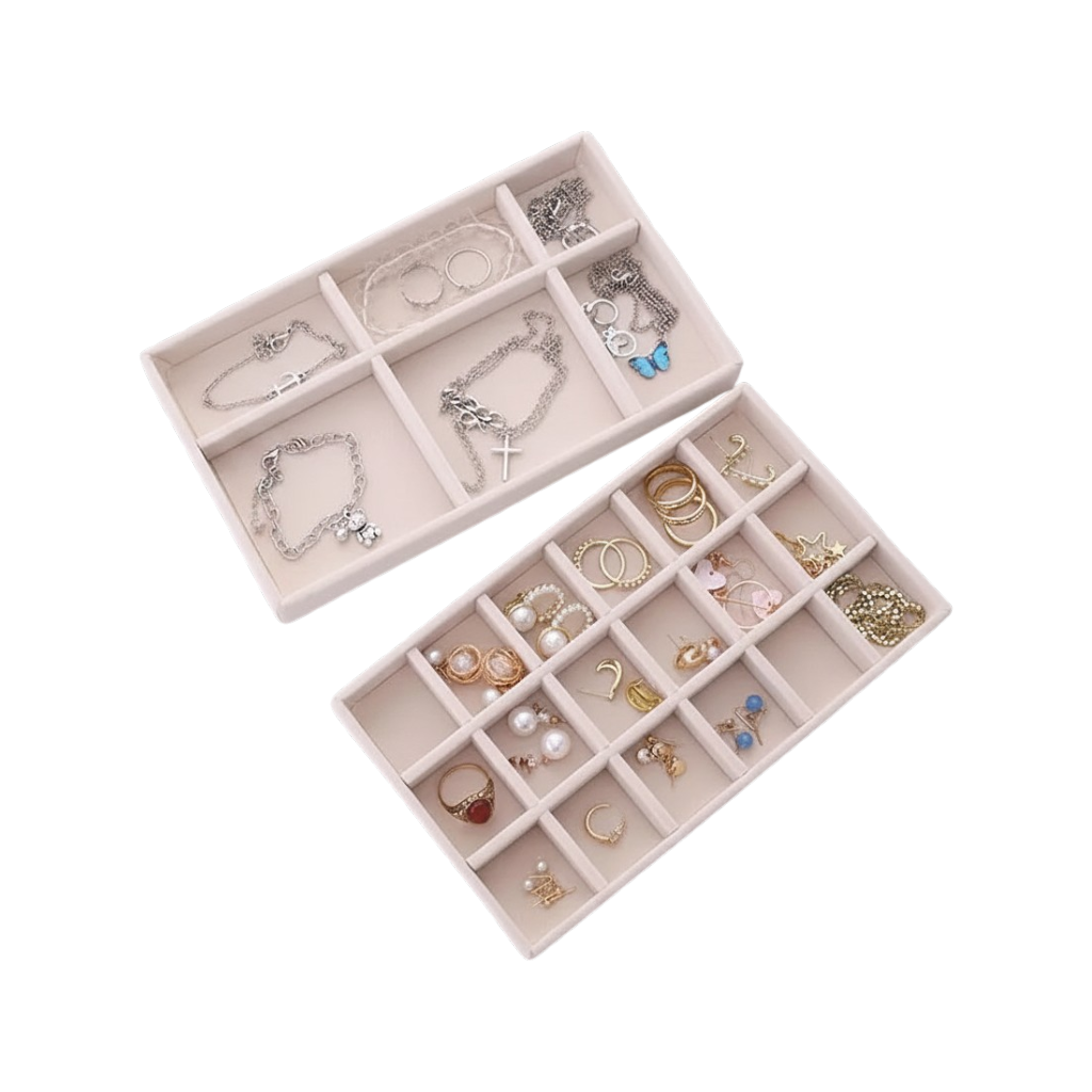 Jewelry Box Display Tray Set  | Drawer Organizer | 6 Pcs