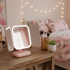 Trifold LED Makeup Mirror