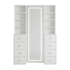 Full-Length Vanity Set With 8 Drawers & Shelves