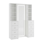 Full-Length Vanity Set With 8 Drawers & Shelves