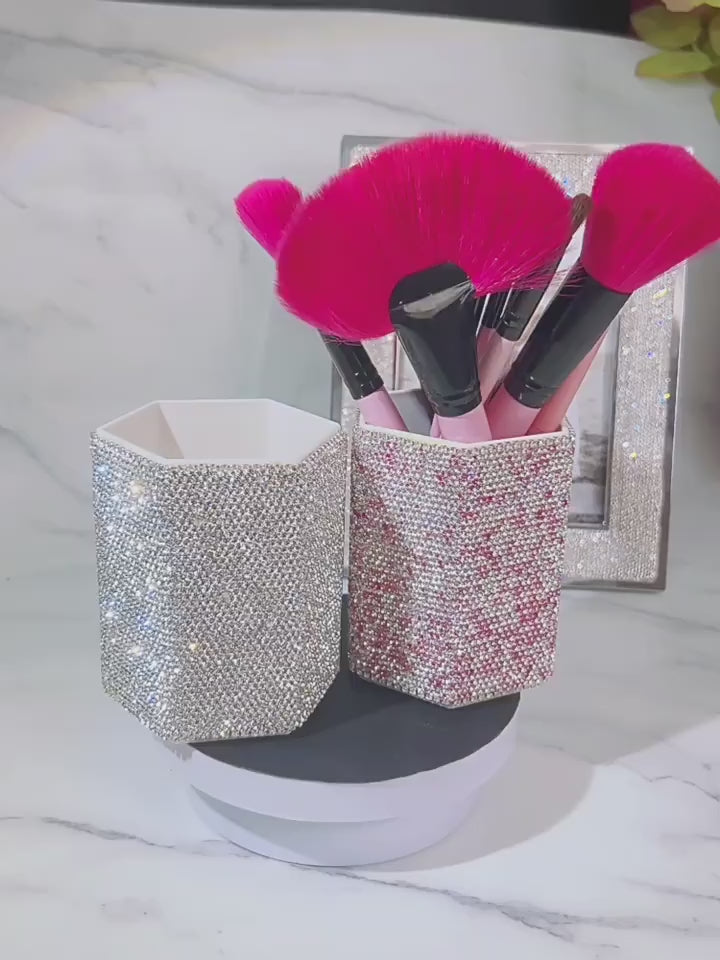 Makeup Brushes Holder - Rhinestone