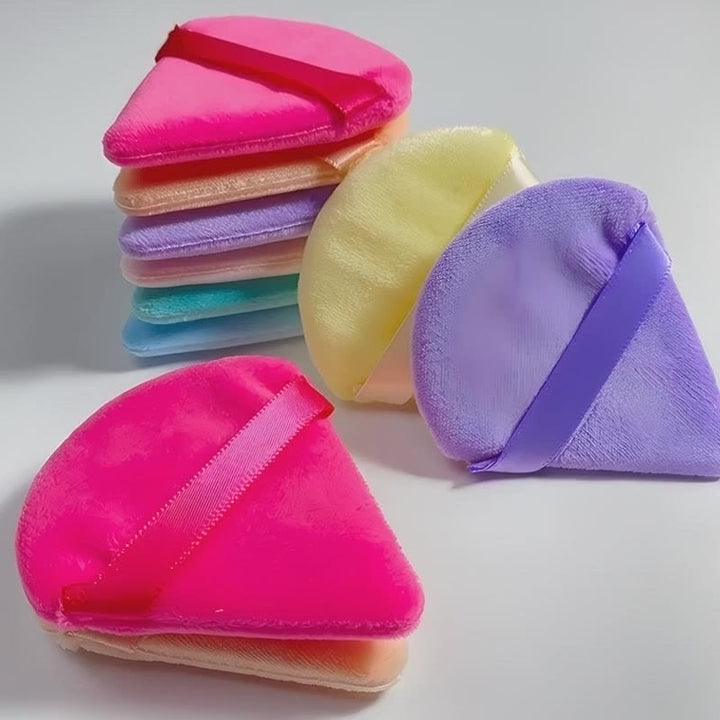 Velvet Triangle Shaped Cosmetic Puff [2pcs ]