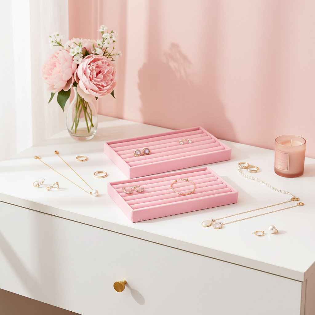 Jewelry Box Display Tray Set | Drawer Organizer | 2 Pcs