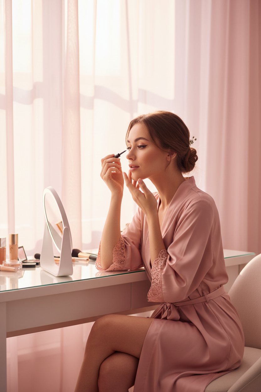 Double-Sided LED Makeup Mirror With 3X Magnifier