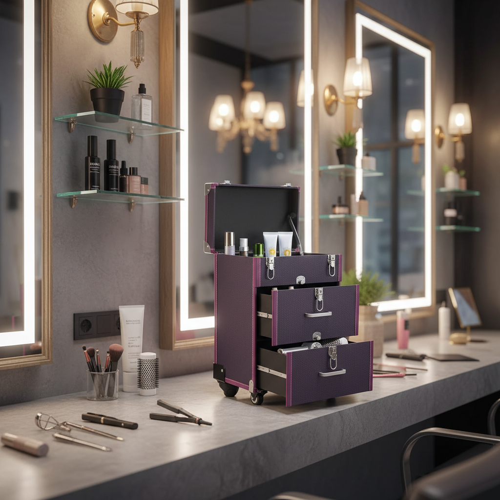 Professional Rolling Makeup Train Case