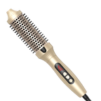 Heated Round Hair Curler Brush - Gold