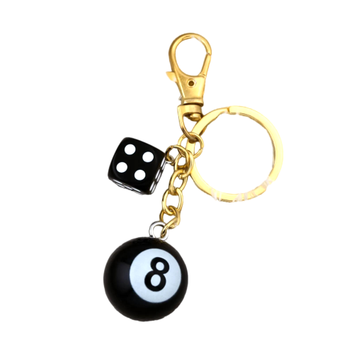 Billiard Ball Shape Bag Keychain