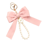 Pearl Beaded with bow Bag Keychain