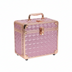 Makeup Case With A Detachable LED Mirror - Sparkling Pink