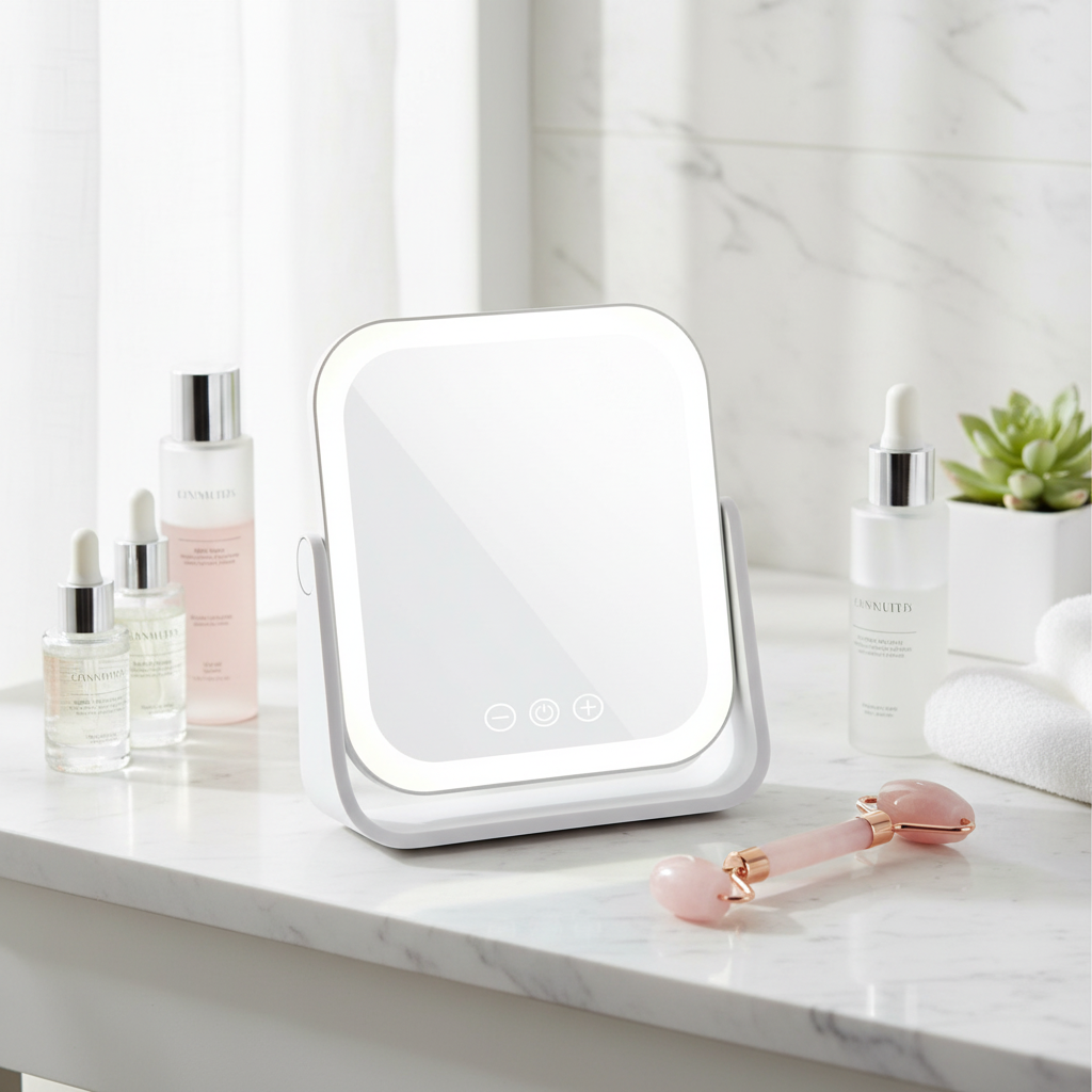 Double-Sided LED Makeup Mirror With 3X Magnifier