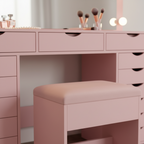 15 Drawers Vanity Set - Pink