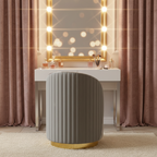 Modern Ottoman Vanity Stool - Gray