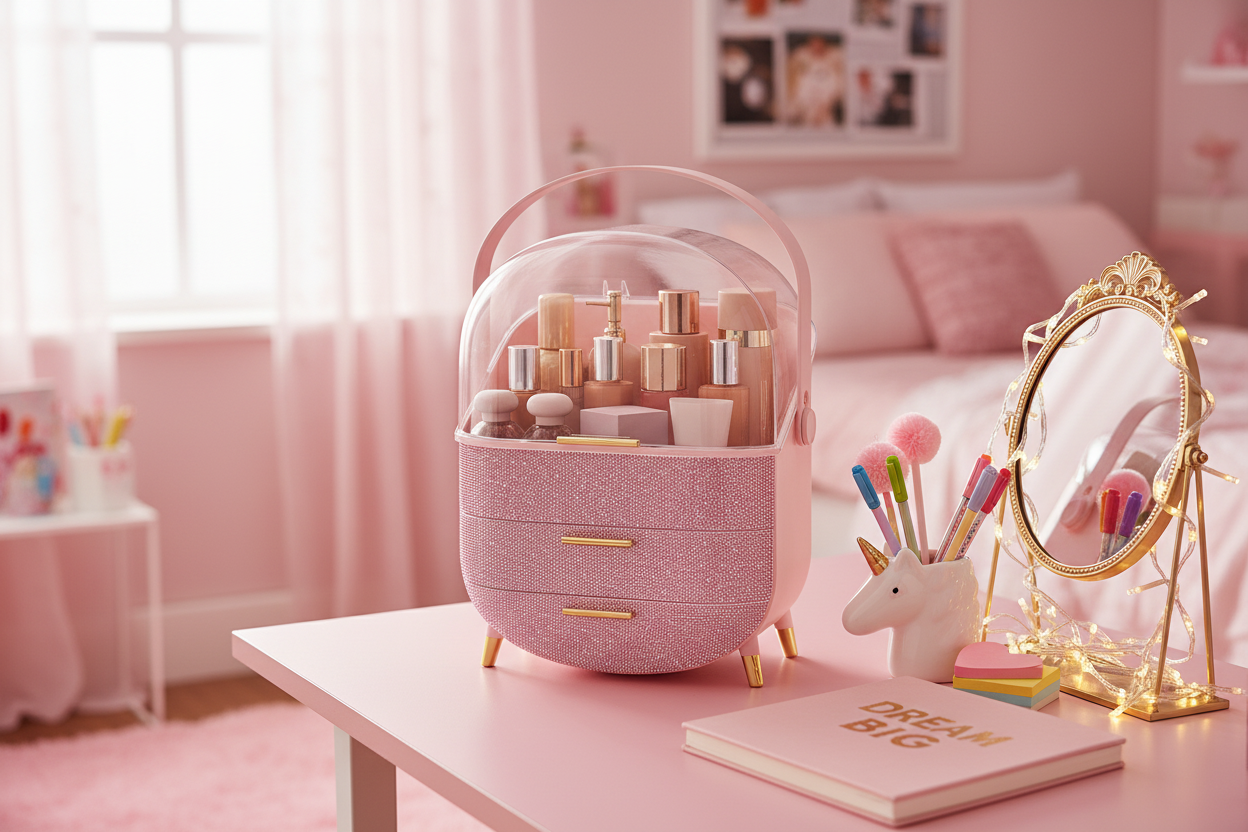 Bling Makeup Organizers - Silver