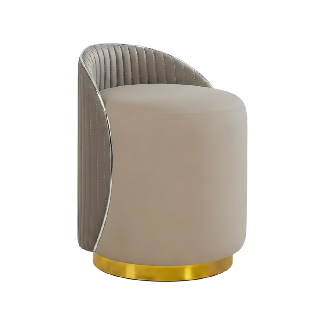 Modern Ottoman Vanity Stool - Gray