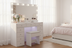 11 Drawers Vanity Set - White