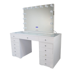 Glam & Glow – Smart Vanity Set Glossy White Edition— 13 Drawers