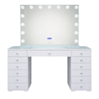 Glam & Glow – Smart Vanity Set Glossy White Edition— 13 Drawers