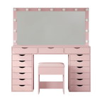 15 Drawers Vanity Set - Pink