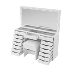 15 Drawers Vanity Set - White